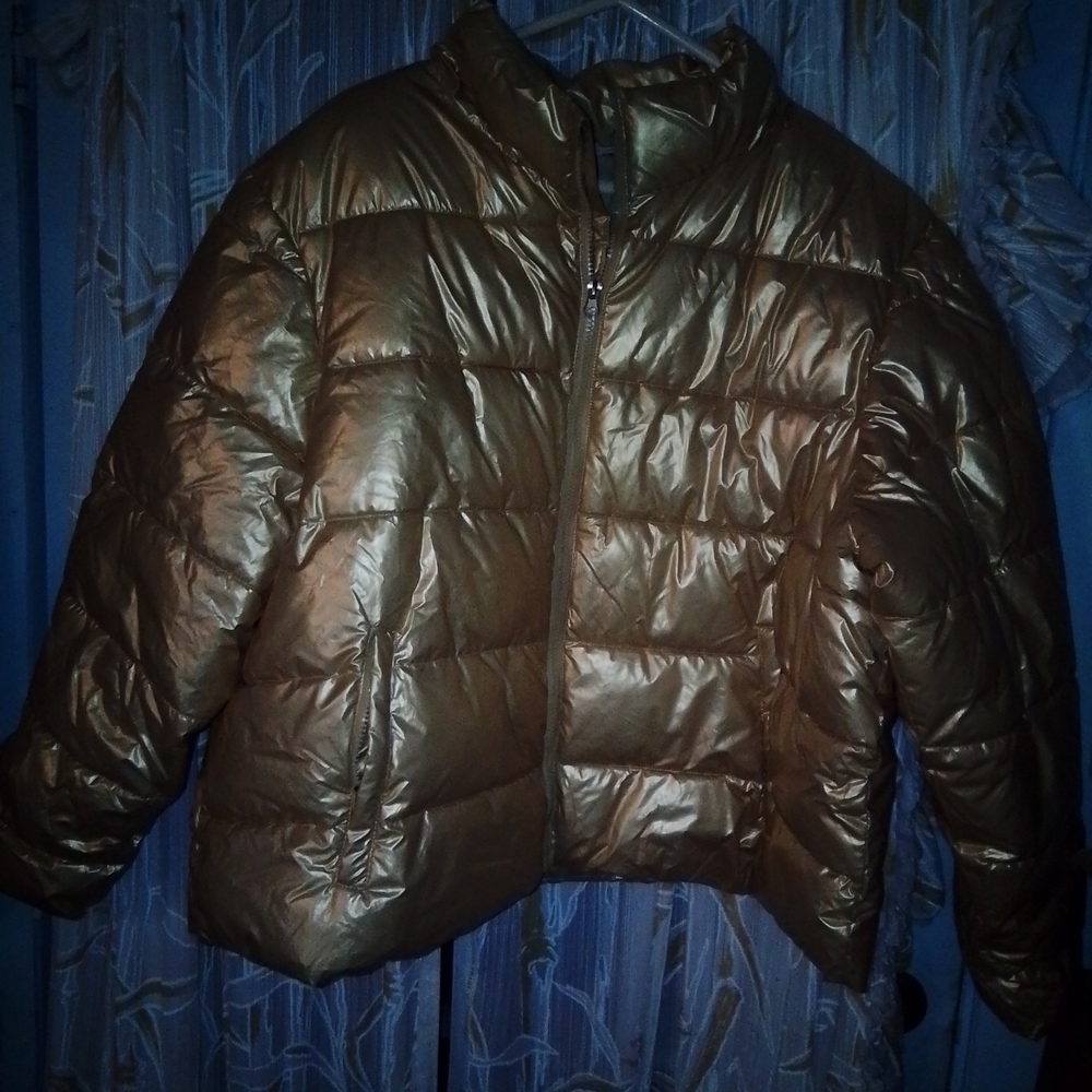 Metallic Gold Puffer Jacket